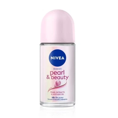 Desodorante enrollable NIVEA Pearl and Beauty 50 ml | Con extractos de perlas y aceite de aguacate | 48 Foto 1 de 4