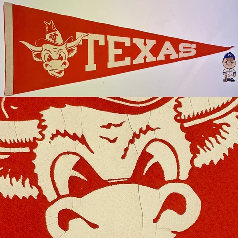 1960s Texas Longhorns Long Horns College University Austin Pennant 12x29.5 Cover