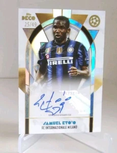 SAMUEL ETO'O Inter Milan Auto /49 Blue 2024-25 Topps Deco UEFA Club Competitions - Picture 1 of 2