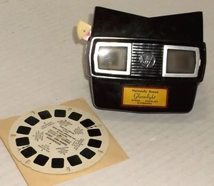 VIEW-MASTER vintage GLEAMLIGHT JEWELRY COMMERCIAL REEL w/ PROMO VIEWER model E - Picture 1 of 10