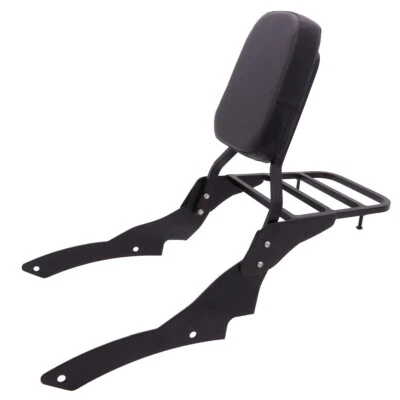 Backrest Sissy Bar+ Luggage Rack For Yamaha V Star DS 400 650 Custom drag star  - Image 1 of 4
