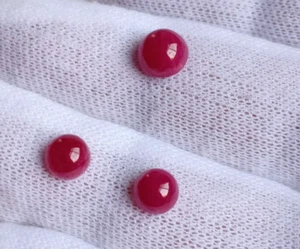Certified Natural Red Ruby Cabochon Lot 5.63 Cts Red Loose Gemstone - Picture 1 of 6