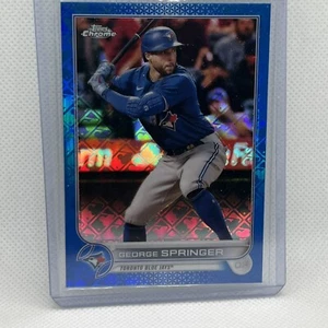 2022 Topps Chrome Logofractor GEORGE SPRINGER BLUE /150 Toronto Blue Jays #101 - Picture 1 of 4