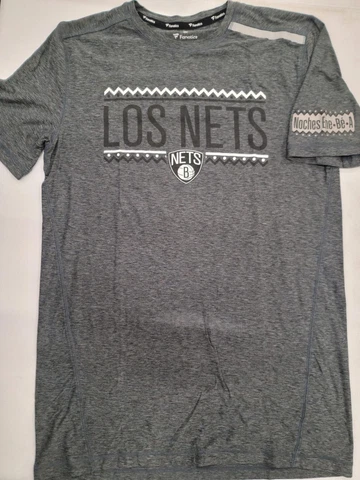 21103-6 Fanatics BROOKLYN NETS Game USED AUTHENTIC "LOS" S/S SHIRT COA Cover