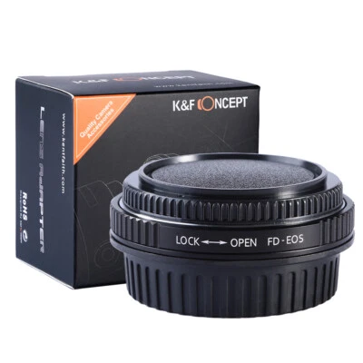 K&F Concept Adapter Canon FD mount lens to Canon EOS EF camera with Optic Glass - Image 1 of 4