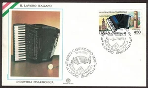 01 _ Italy 1989 _ FDC _ Il Lavoro Italiano - accordion industry _ filagrano