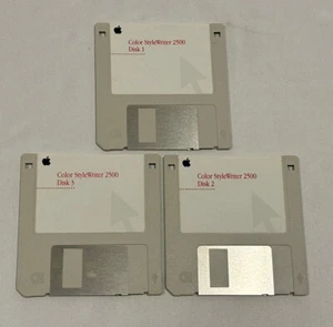 VTG Apple Macintosh Mac Computer Color StyleWriter 2500 Software Disks (1995) - Afbeelding 1 van 2