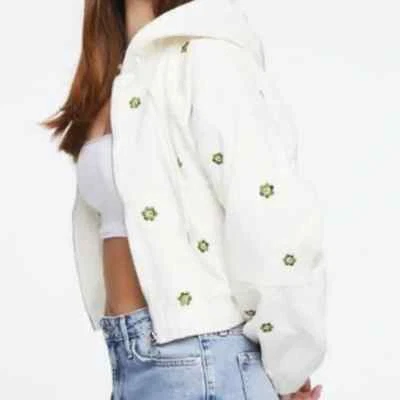 Forever 21 Pana Floral Bordado Chaqueta Boho Hippie Festival Talla Pequeña Foto 1 de 4