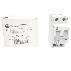 Allen Bradley 1492-SP2C030 Circuit Breaker, 415 VAC, 2 Pole, 3A, DIN Rail - Picture 1 of 7