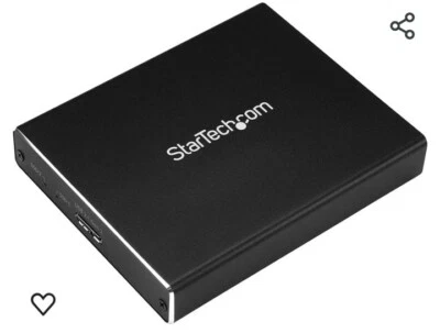 StarTech Dual-Slot Drive Enclosure for M.2 NGFF SATA SSDs - USB 3.1 (10Gbps) - Image 1 of 4