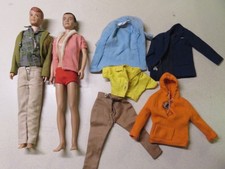 1960 Ken and Allan Barbie Dolls plus Clothes