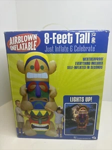GEMMY Airblown Inflatable Totem Pole Tiki Luau Party Decoration 8 FEET TALL!!! - Picture 1 of 3