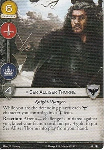3 x Ser Alliser Thorne AGoT LCG 2.0 Game of Thrones The King's Peace 45 - Picture 1 of 1