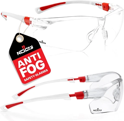 NoCry Clear Safety Glasses for Women: Anti-Fog, UV, Scratch, ANSI Z87.1 - Image 1 of 4
