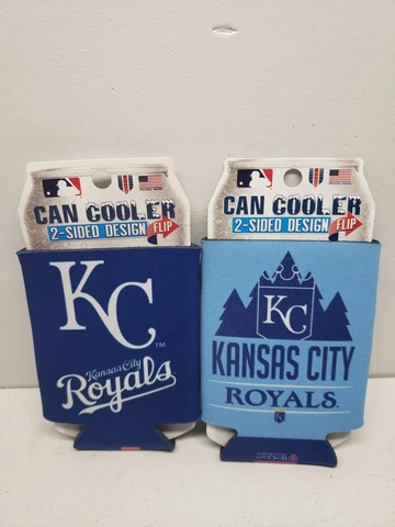 Kansas City Royals 2 pack 2 sided Can Cooler ls 12 oz. Koozie Cover