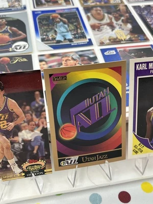 1989 - 2020 Utah Jazz Basketball Cards Karl Malone John Stockton Blue Edward RC - Image 1 of 4