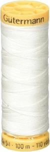 White Thread | Gutermann Natural Cotton Thread - Nu White - 110 Yds (nm103c1006) - Picture 1 of 1