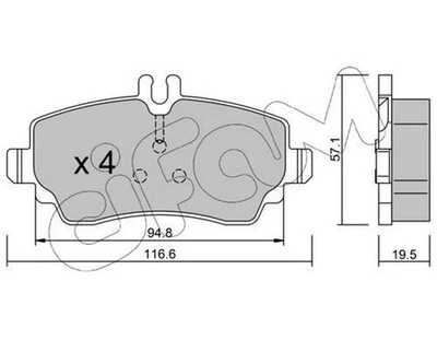 CIFAM Plaquettes de frein Avant convient pour MERCEDES-BENZ VANEO (414) - Photo 1/4