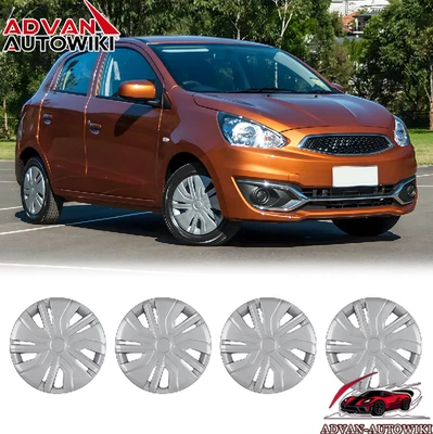 Set of 4 14''Wheel Rim Cover Hubcaps For 2014-2025 Mitsubishi Mirage Lacquer  Foto 1 de 4