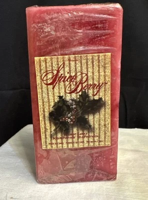 6 in. x 3.5 in. Rectangular Pillar Candle Spice Berry Scent / Cranberry Color - image 1 of 4