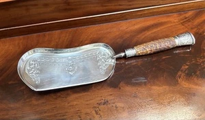 Sheffield Sterling Silver Ferrule W/stag Handle/Walker Hall SilverPlate Crumber - Picture 1 of 13