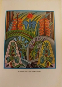 1956 DEPERO - FUTURISMO - "flora alpestre e rupestre" - ROVERETO - LITOGRAFIA - Imagen 1 de 2