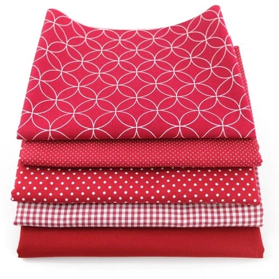 Stoffpaket  GRAFIK DUNKELROT  PUNKTE Baumwolle  5 x 25 x 140/160  ÖkoTex 100 - Bild 1 von 4