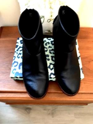Botines Toms Cuero Negro Carpe Diem con Borla Cremallera Trasera 7.5 M Foto 1 de 4