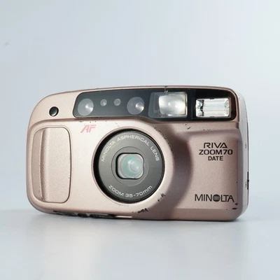 EXCELENTE MINOLTA Riva (Liberdade) Zoom Câmera de Filme 70 Point & Shoot - Imagem 1 de 4