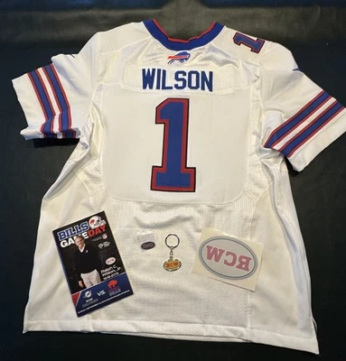 Camiseta deportiva auténtica personalizada del fundador de Buffalo Bills Ralph C Wilson Jr parche RCW. Foto 1 de 4