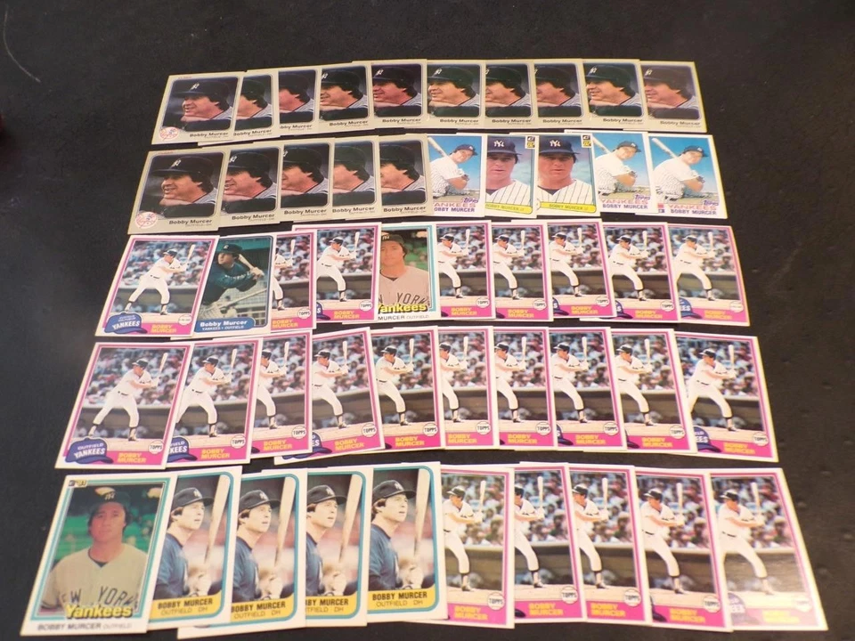 BOBBY MURCER - Huge 50-card lot! 1981 Fleer-Topps+! YANKEES! - Image 1 of 1