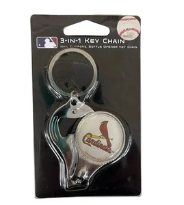 St. Louis Cardinals 3-In-1 Keychain, Nail Clippers, Bottle Opener, Key Ring MLB - Picture 1 of 2