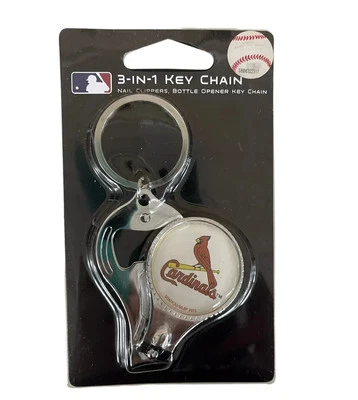 St. Louis Cardinals 3-In-1 Keychain, Nail Clippers, Bottle Opener, Key Ring MLB - Image 1 of 2