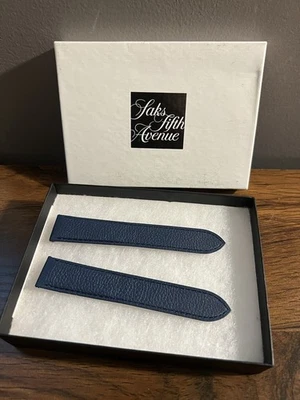 NEW Authentic CARTIER 20mm x 18mm NAVY BLUE LEATHER WATCH STRAP/BAND KD6XJ348 - Image 1 of 4