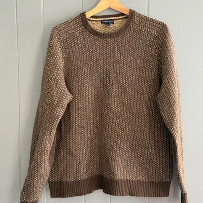 Suéter Lands End Mezcla Lana XL Marrón Parche Codo Heritage Academia Otoño 2025 Foto 1 de 4