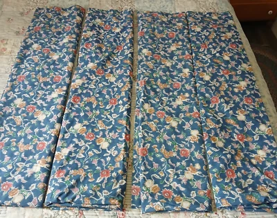 Cortinas forradas con bolsillo Ralph Lauren JARDIN -2 pares disponibles - algodón de los años 90 Foto 1 de 4