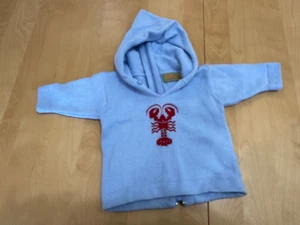 CLAUCE LOBSTER HOODED SWEATER BOYS SZ 6M REAR ZIP - Picture 1 of 4