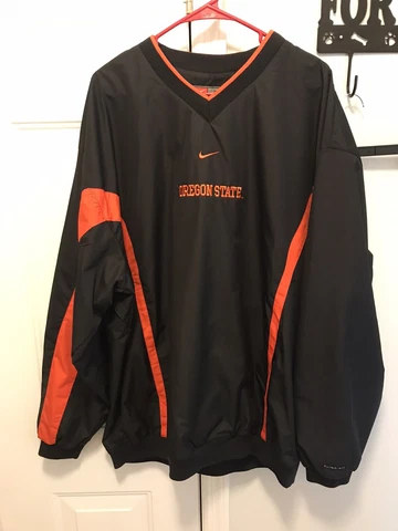 Vintage Nike Team Oregon State Windbreaker Pullover Center Swoosh XL Embroidered Cover