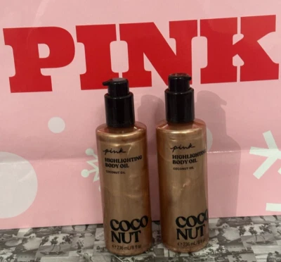 2 件全新维多利亚的秘密粉红色调理椰子亮光 8 盎司 — 第 1/2 张图片