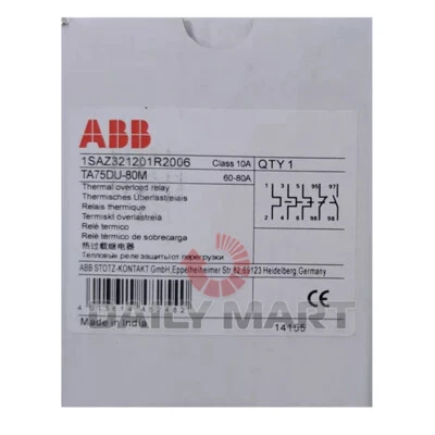 New In Box ABB TA75DU-80M Thermal Overload Relays 55-80A - Image 1 of 3