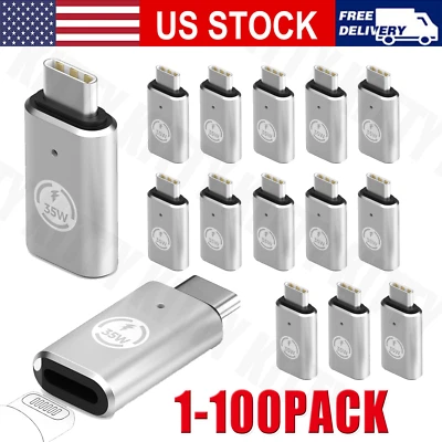 Адаптер 35 Вт USB-C штекер на гнездо iOS + шнурок для iPhone 15 Pro Max 15 Plus лот - Изображение 1 из 4