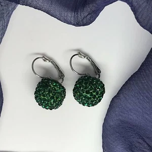 Elf, Green Beaded Ball Earring & Purple Beaded Ball Earring - Picture 1 of 3