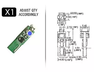 BLUE High Power 74 Style LED Replacement Instrument Cluster Gauge Bulb - Picture 1 of 4