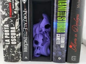 Skull Book Nook - Book End - Bookshelf Insert - Decor Adult Nerdy Literary Gift - Picture 1 of 4