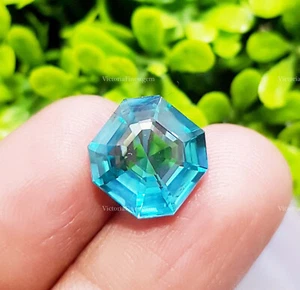 Piedra preciosa suelta de regalo extra con forma de zafiro natural verde azul... - Imagen 1 de 6