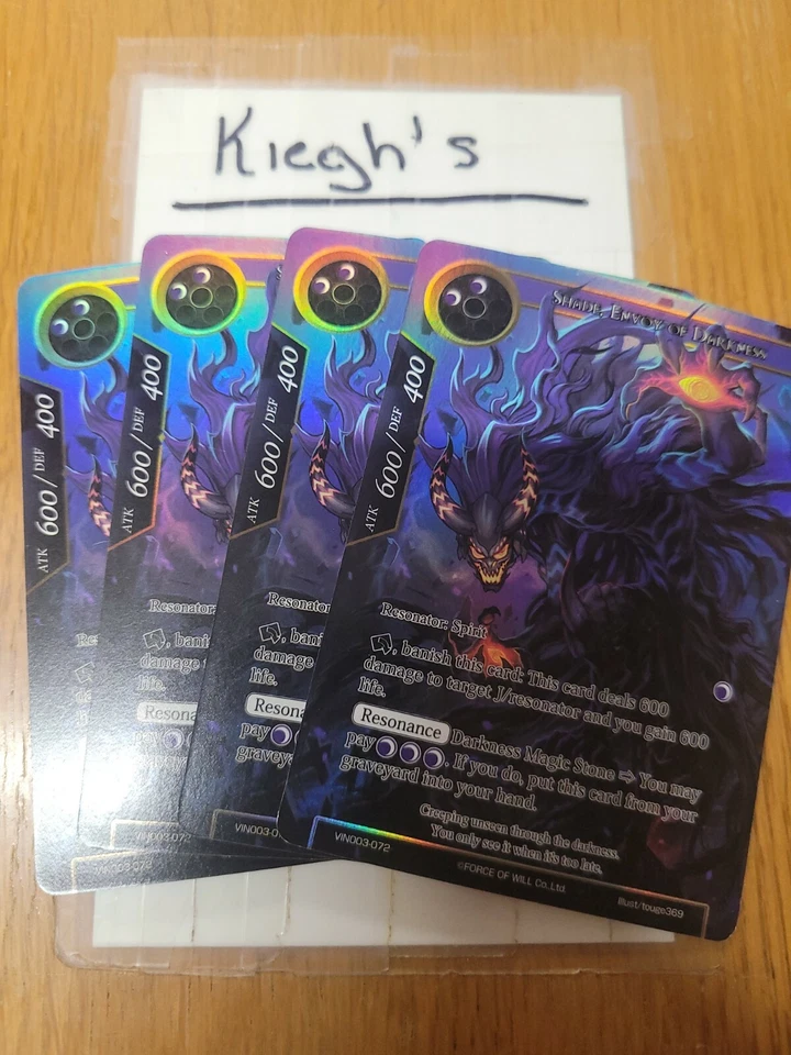 Fuerza de Voluntad - Sombra, Enviado de la Oscuridad x4 *Arte Completo en Lámina - VIN003-072* Foto 1 de 1