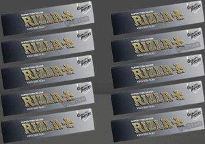 1 | 10 x RIZLA SILBER KING GRÖSSE SCHLANK ULTRADÜNNE ZIGARETTE ROLLPAPIERE - Bild 1 von 2