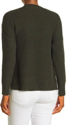 Sweet Romeo Seam Front Waffle Pullover Sweater Color Loden Olive Size Xs - Image 1 of 2