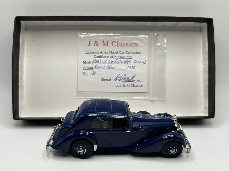 J & M Classics, Alvis Speed 25 Charlesworth Saloon Royal Blue 1/43 Scale 1422 - Image 1 of 4