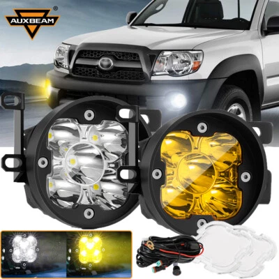 Luz antiniebla LED para parachoques blanco ámbar AUXBEAM 2X 3" para Toyota Tacoma 4 Runner Tundra Foto 1 de 4